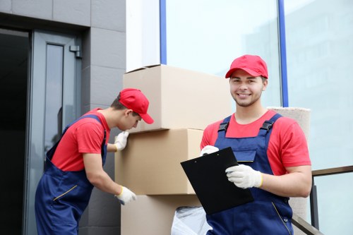 Staff maintaining clear and safe access during loading