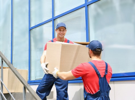 Moving home in Covent Garden with central London buildings in the background