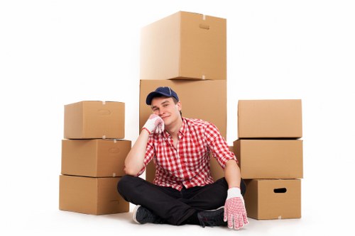 Packing office equipment and files for a Coventgarden move